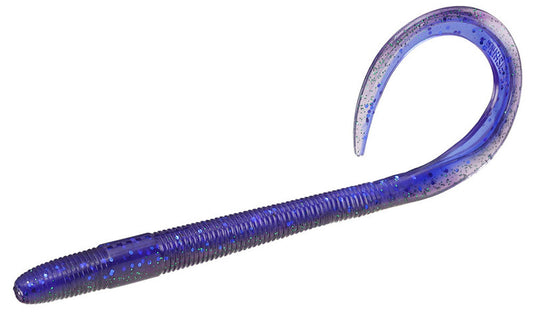 13 Fishing Big Squirm Worms 8 inch Blueberry Yum- Yum