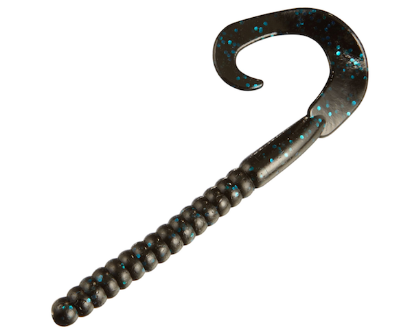 Pwrbait Worms 12"" Blk Blu Fleck 5p