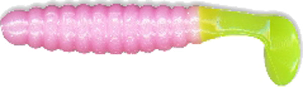 Cb Crappie Grub 1.5"" Bubblegum/cht