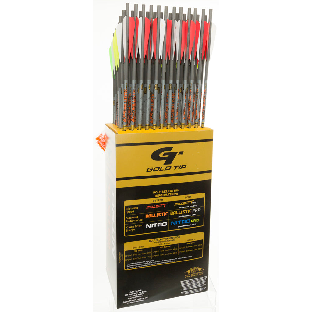 Gold Tip Ballistic Crossbow Bolts 20 In. 4 In. Vanes 72 Pk.