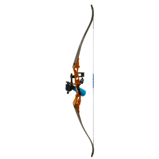 Fin Finder Bank Runner Bowfishing Recurve Package With Winch Pro Bowfishing Reel Orange 35 Lbs. Rh