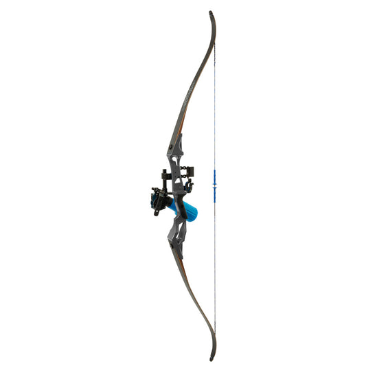 Fin Finder Bank Runner Bowfishing Recurve Package With Winch Pro Bowfishing Reel Black 35 Lbs. Rh