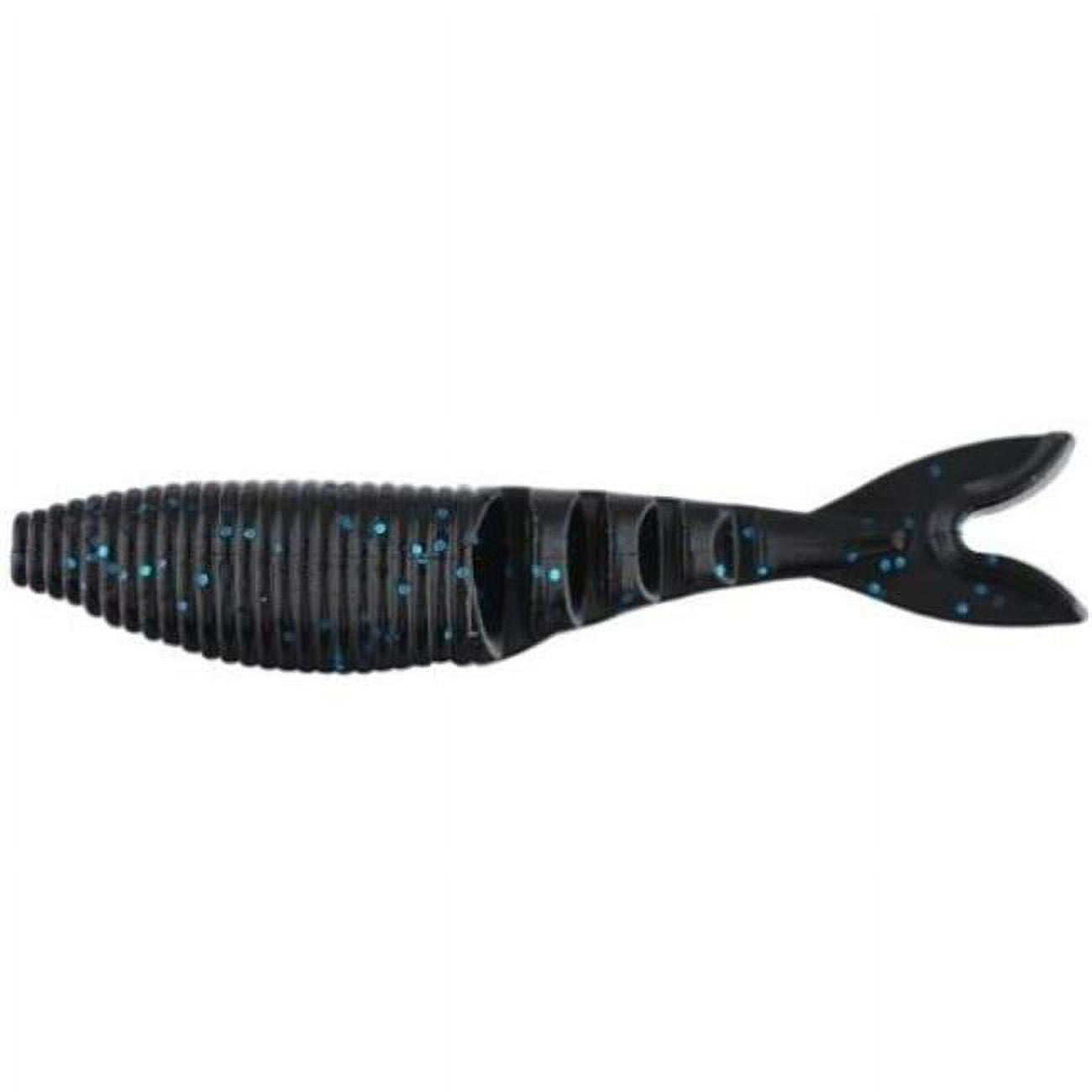 Yamamoto 4" ZAKO BLACK W/ LARGE BLUE FLAKE (6 PACK)