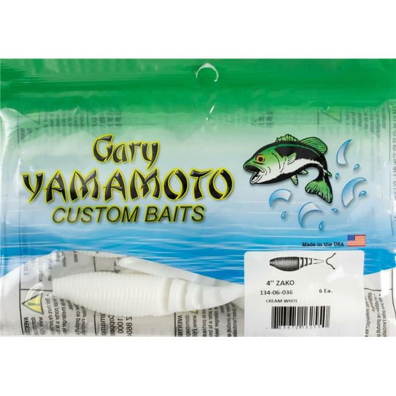 Yamamoto 4" ZAKO CREAM WHITE (6 PACK)