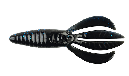 Pwrbait Pit Boss 4"" Black-blue 8pk