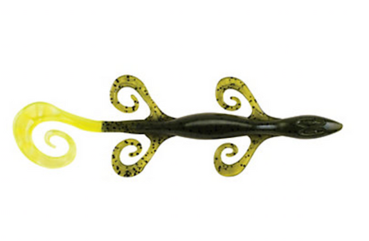 Pwrbait Lizard 6"" Watermeln/cht 9pk