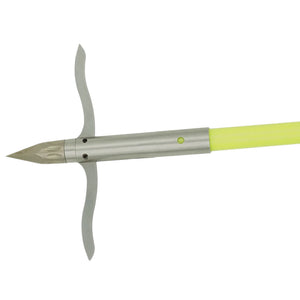 Muzzy Classic Fish Arrow Chartreuse With Iron 2 Barb Point