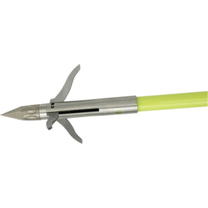 Muzzy Classic Fish Arrow Chartreuse With Iron 3 Barb Point