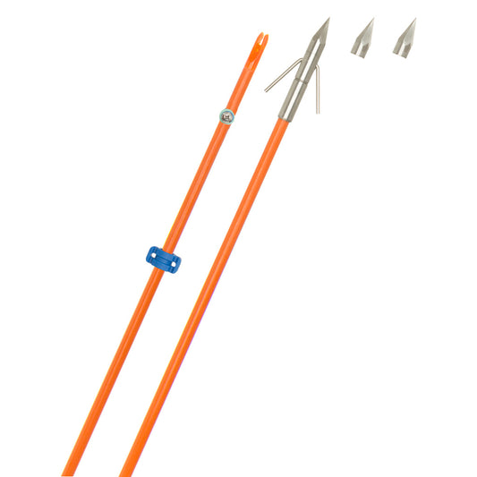 Fin Finder Raider Pro Bowfishing Arrow Orange W-big Head Pro Point