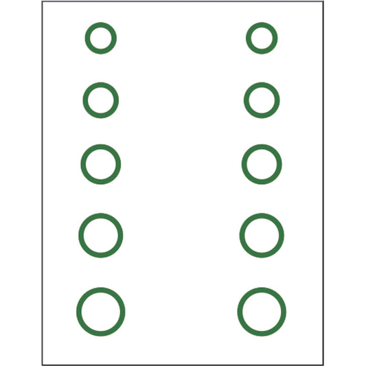 Gunstar Mini Circles Target Reticle Set Green