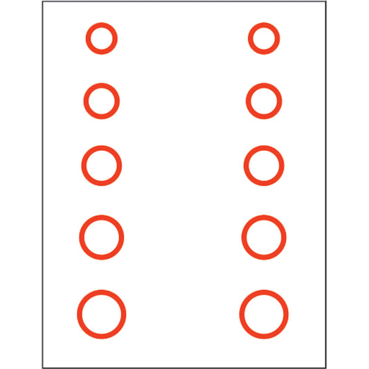 Gunstar Mini Circles Target Reticle Set Orange